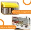 JDPYURV Mobile Outdoor Vending Cart with Canopy, Yellow, 120 cm/47.2 in view 4