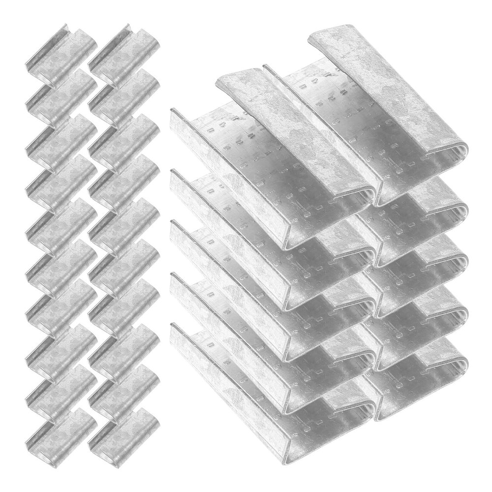 BATHVEVE Galvanized Steel Strapping Clips for 16 mm Wide Straps