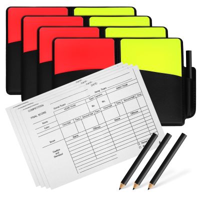 Vaguelly Reusable Referee Card Set with Yellow and Red PVC Cards