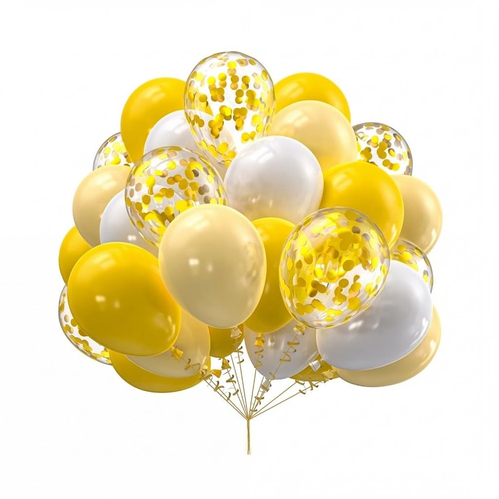 Birthday Balloons Set - Yellow 30 Pack 12" Premium Latex