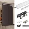Hidden Sliding Door Hardware, Space-Saving Trackless System for Concealed Rooms, Compatible with 40–50 mm Bypass Cabinet Panels view 1