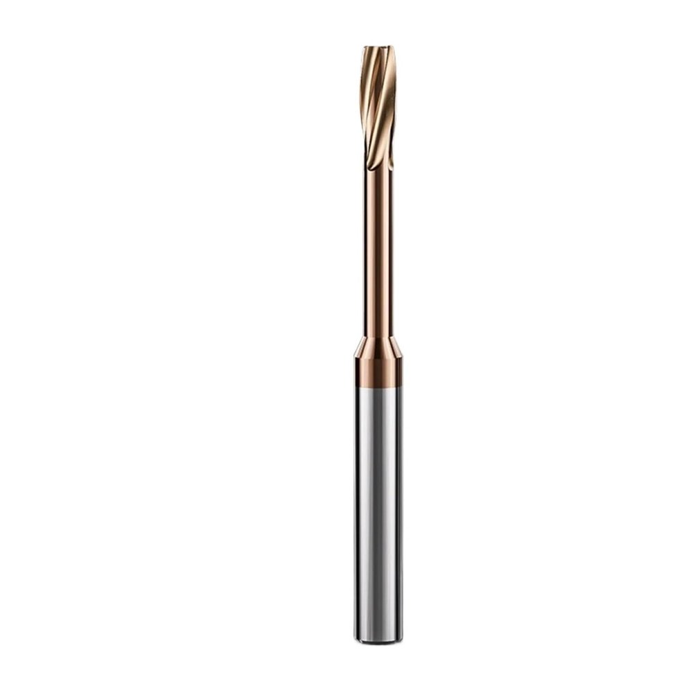1-Piece CNC Spiral Reamer with Fixed Shank, Blind Hole, Flat Back, Lower Cutting Edge, 9.1–12 mm