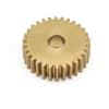GuidNaurys 0.7 Module, 65-Tooth Copper Flat Spur Gear, 5 mm Thick, Straight Teeth, 7 mm Bore view 1
