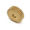 GuidNaurys 0.7 Module, 65-Tooth Copper Flat Spur Gear, 5 mm Thick, Straight Teeth, 7 mm Bore view 2