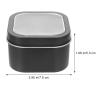 OFFIGAM Square Storage Boxes, Reusable and Portable, 4-Pack, Black Tinplate view 2
