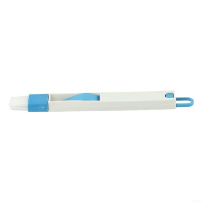Dustpan and Brush Set for Tight Spaces (Blue)