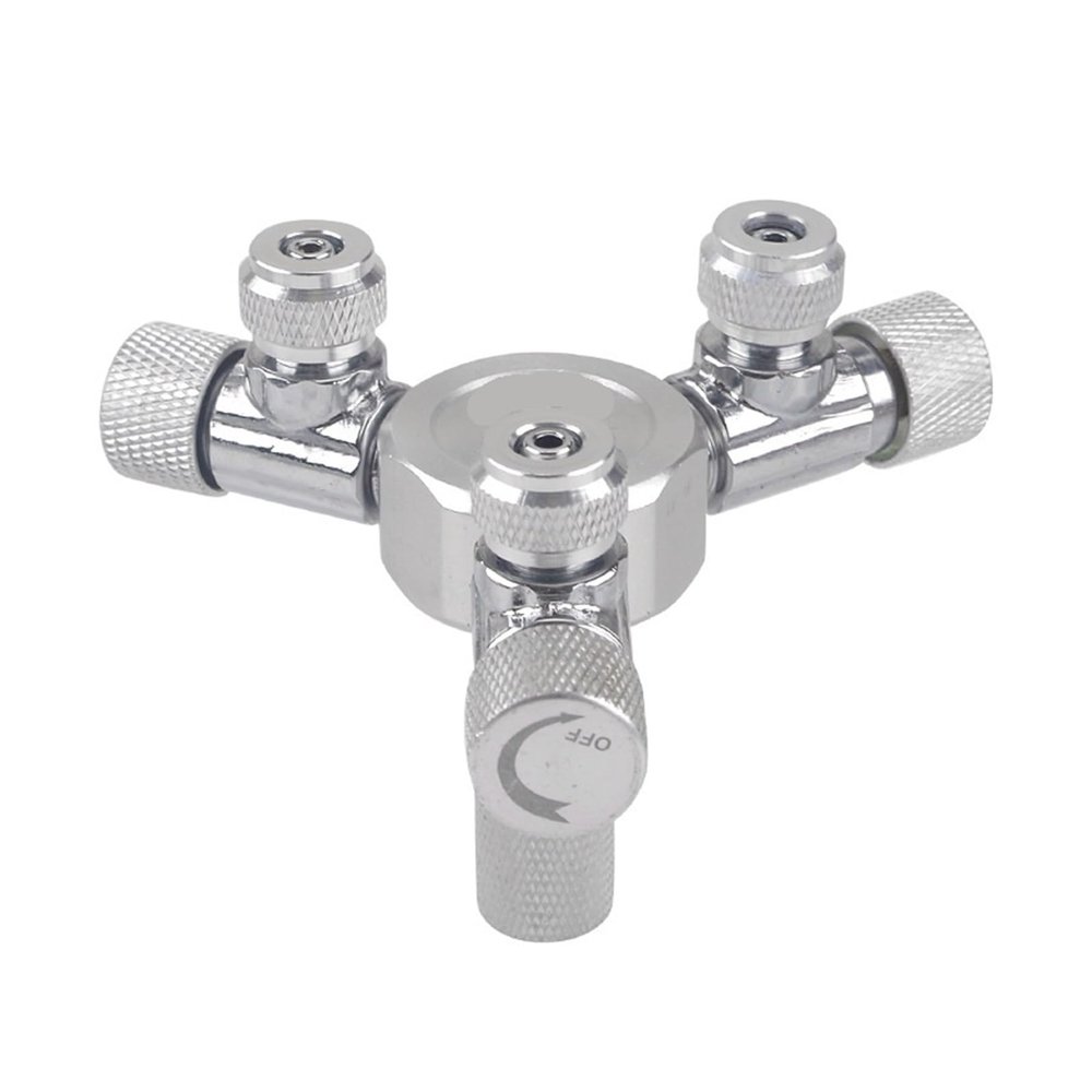 Stainless Steel Multi-Channel Aquarium CO2 Separator Distributor Check Valve CO2 Regulator Accessory (W02-03)