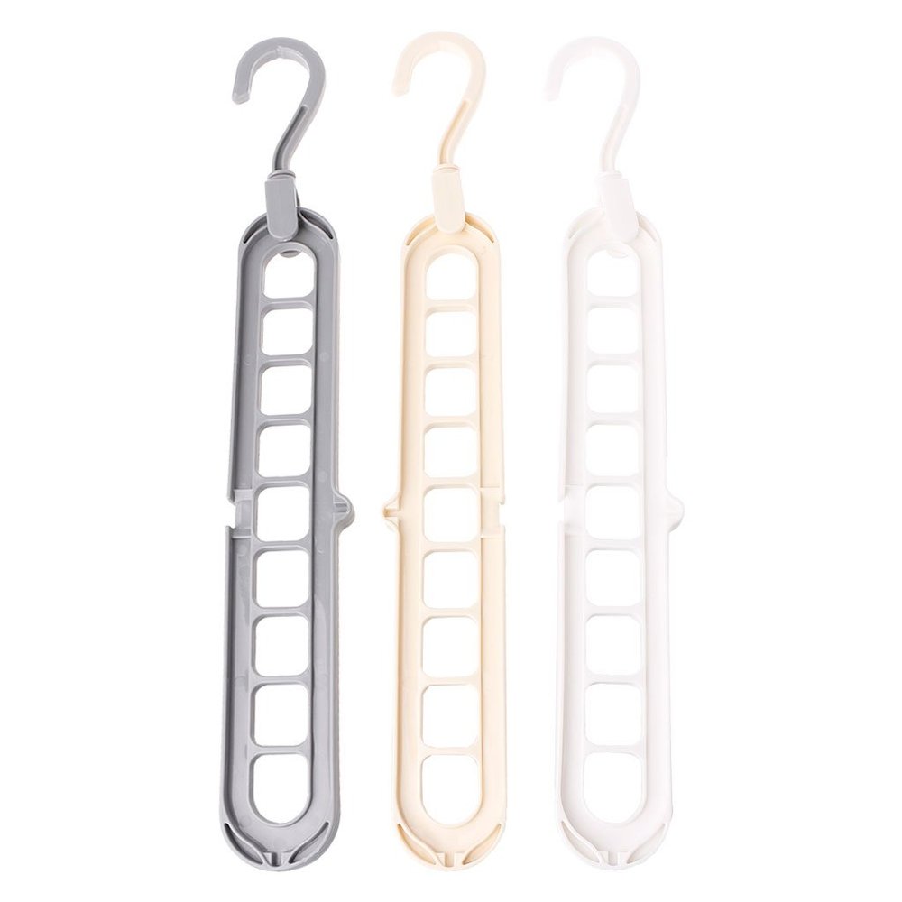 HELYZQ Space-Saving Clothes Rack with Hooks, 360° Rotatable