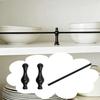 Shelf Guard Rail for Kitchen Shelves, Black-A, 22 in/55.8 cm view 1