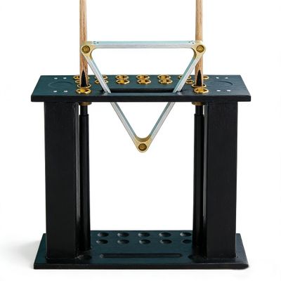 Freestanding Wooden Cue Stand for Pool Cues and Fishing Rods
