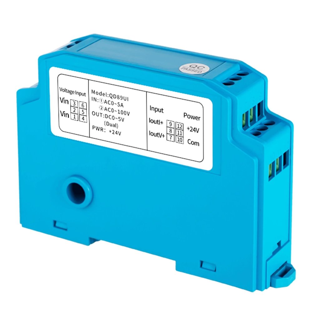 DC24V AC Current/Voltage Transmitter, 0-1A/0-10A/0-100A/0-100V/0-500V to 4-20mA/0-10V/0-5V RS485 (AC 0-10A)