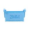 RhineCart Basics Snap-On Sewing Ruler, Non-Slip Needle Measuring Tool with Clips for Beginners, Patchwork, Mending, and Embroidery (Blue, 2 mm) view 1