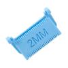 RhineCart Basics Snap-On Sewing Ruler, Non-Slip Needle Measuring Tool with Clips for Beginners, Patchwork, Mending, and Embroidery (Blue, 2 mm) view 2