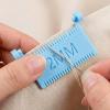 RhineCart Basics Snap-On Sewing Ruler, Non-Slip Needle Measuring Tool with Clips for Beginners, Patchwork, Mending, and Embroidery (Blue, 2 mm) view 3
