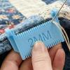 RhineCart Basics Snap-On Sewing Ruler, Non-Slip Needle Measuring Tool with Clips for Beginners, Patchwork, Mending, and Embroidery (Blue, 2 mm) view 4