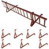 3.0 m Snow Guard Set for Plain Roof Tiles, 7 Supports, 20 cm Tile Red view 1