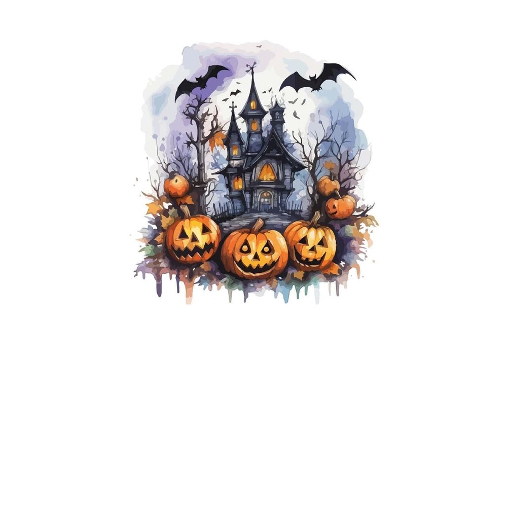 Halloween Window Sticker Set 30x20cm, Pumpkin Ghost, Double-Sided, 1 Set