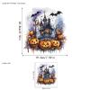 Halloween Window Sticker Set 30x20cm, Pumpkin Ghost, Double-Sided, 1 Set view 3