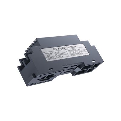 1 In 1 Out 4–20 mA to 0–10 V/0–5 V 35 mm DIN Rail Signal Converter, 0–60 mV/0–75 mV/0–2000 V Analog Signal Isolator