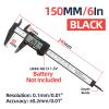 Electronic Digital Caliper with Large Display, Black, 150 mm view 2
