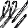 Reusable Black Cable Ties, 500 x 7.6 mm, Wide, 20-Pack, UV-Resistant Nylon, Adjustable (BRT500) view 1