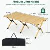 HOMASIS Portable Folding Camping Table for 4–6 People, Roll-Up Pine Wood Picnic Table with Carrying Bag view 3