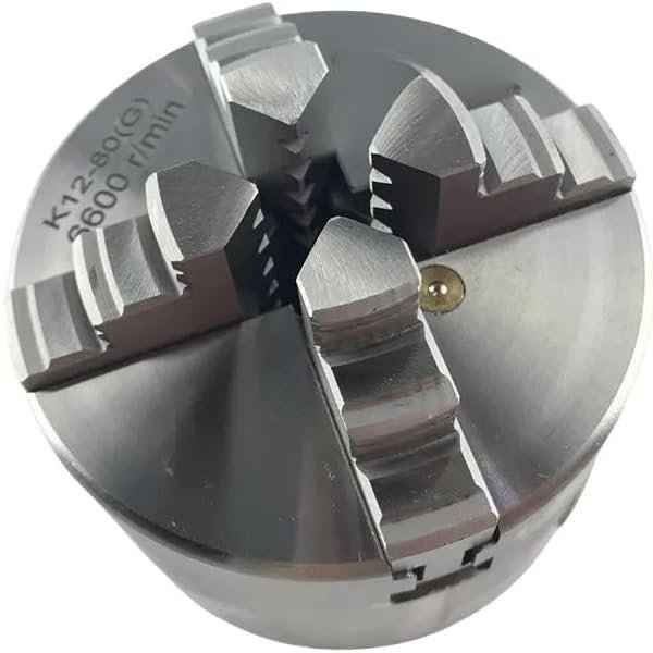 K12-80 Self-Centering Manual 4-Jaw Mini Lathe Chuck for Metalworking