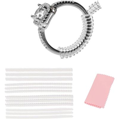 Ynusgeyx Ring Size Adjuster 12 Pack, Clear TPU