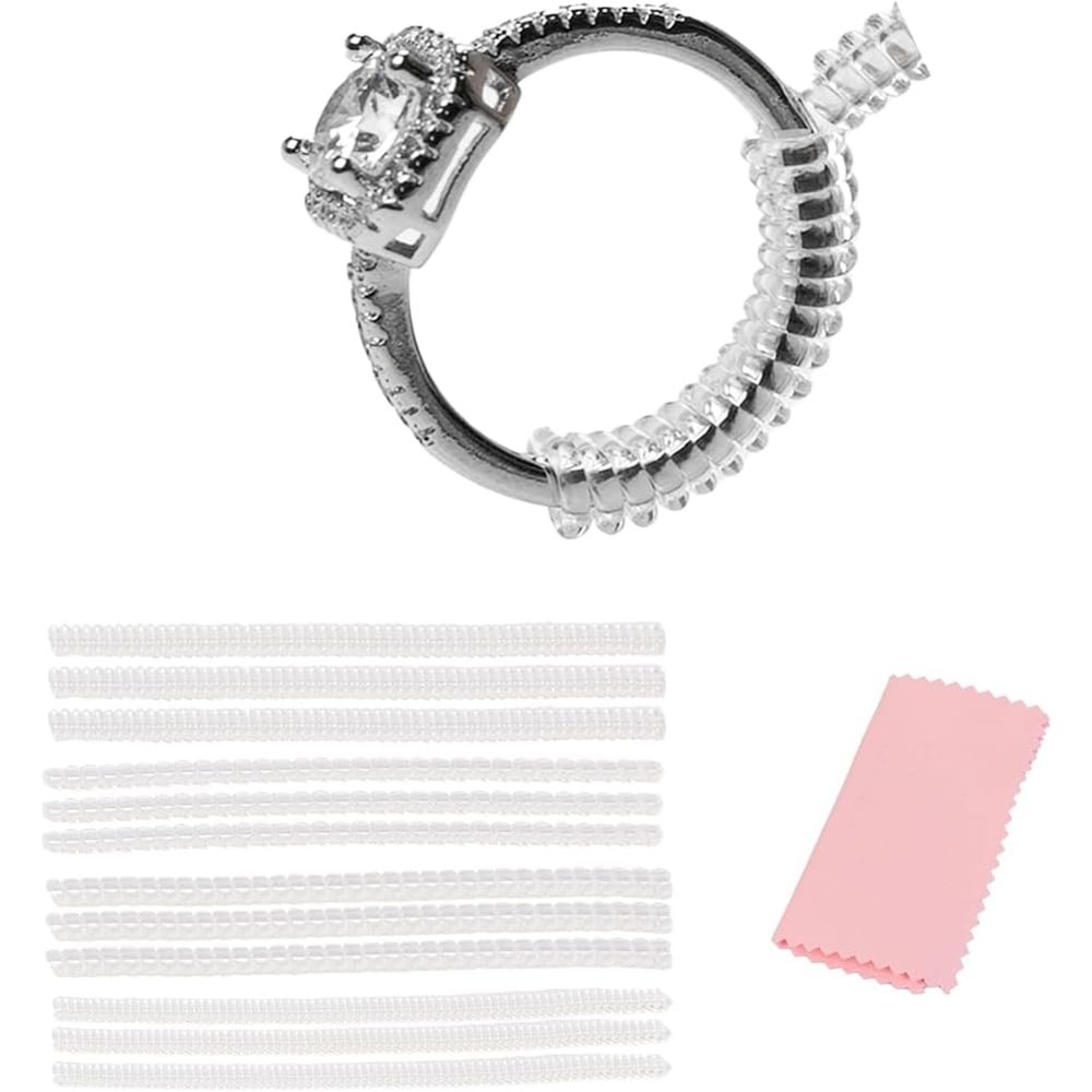 Ynusgeyx Ring Size Adjuster 12 Pack, Clear TPU
