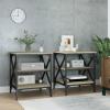 Fecpoo Set of 2 Industrial Side Tables, Sonoma Oak view 1