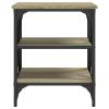 Fecpoo Set of 2 Industrial Side Tables, Sonoma Oak view 4