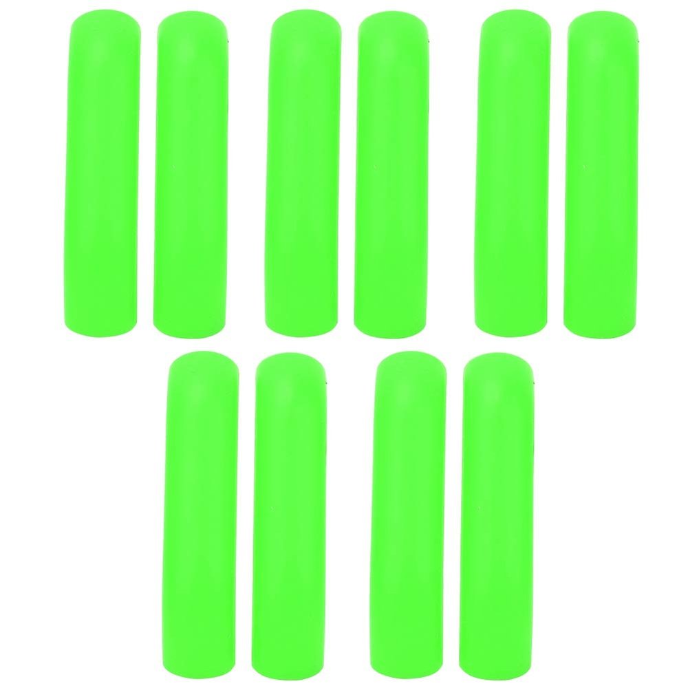 RISK Silicone Mountain/Road Bike Brake Lever Covers, 5 Pairs, Non-Slip Protection, Green
