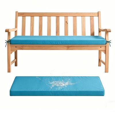 5 cm Bench Cushion, Sky Blue, 165 x 40 cm