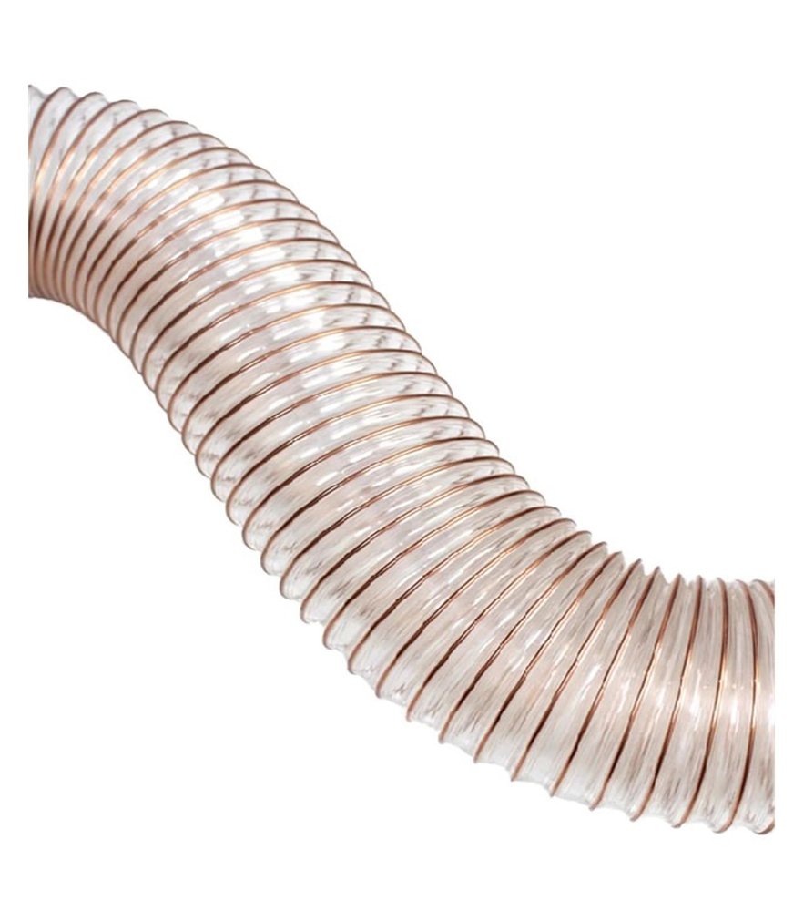 Flexible PU Dust Collection Hose, 0.63 mm Thick, 100–1000 cm x 25–45 mm (100 cm x 45 mm)