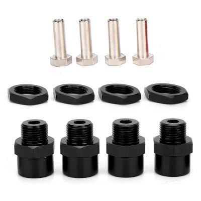 RC Car 12 mm to 17 mm Wheel Hex Conversion Adapters for D4 94123 1/10 Car, Black