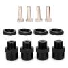 RC Car 12 mm to 17 mm Wheel Hex Conversion Adapters for D4 94123 1/10 Car, Black view 1