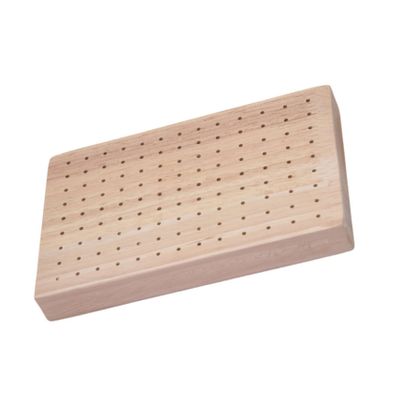 FRCOLOR Rectangular Wooden Skewer Holder for Appetizers and Fruit, Beige