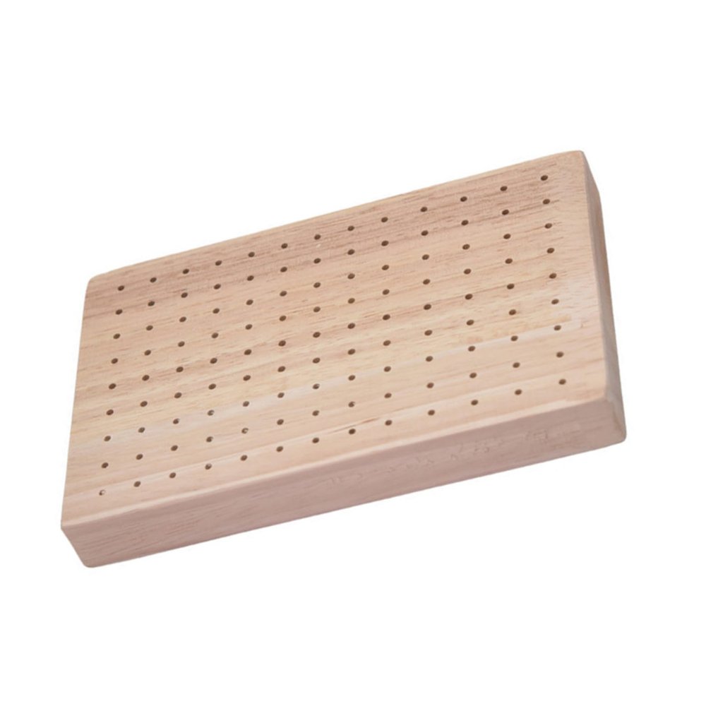 FRCOLOR Rectangular Wooden Skewer Holder for Appetizers and Fruit, Beige