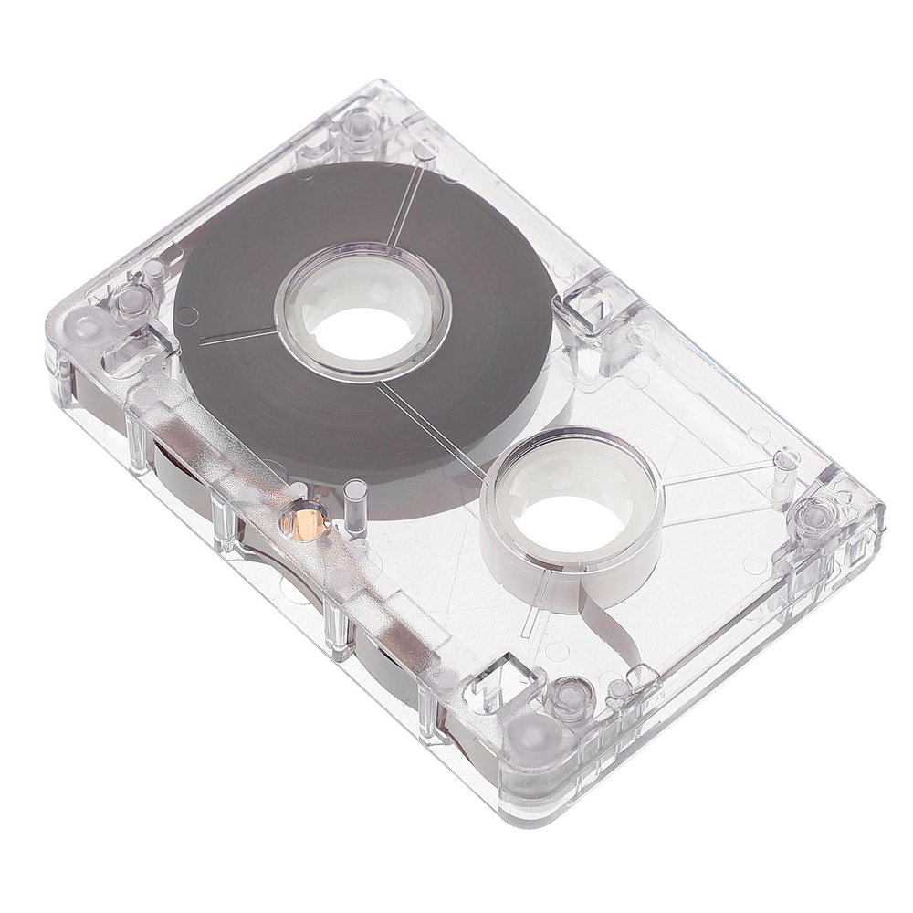 Artibetter Blank Cassette Tape, Easy to Use and Portable, with Transparent Hard Plastic Case for Parties and DIY Cassette Decoration