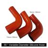 90° Silicone Reducer Elbow Hose, ID 28–32 mm view 4