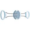 Chest Expander with Flywheel Rotation and Non-Slip Grip view 1