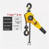 Portable Manual Chain Hoist, 1T, 6 m, Manganese Steel Hooks, Durable Hand Winch view 2