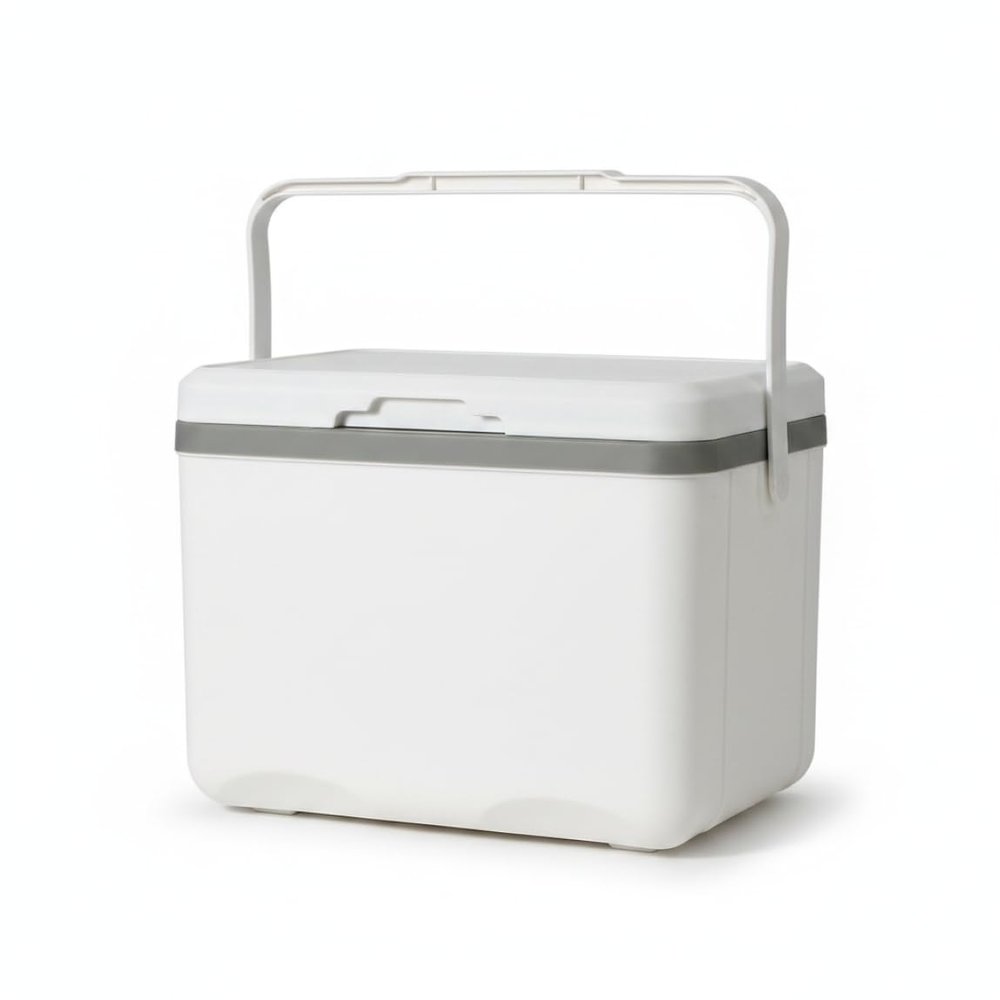 12 L Portable Personal Cooler, Hard-Sided Rotomolded, White