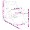 Set of 2 Folding Beach Chairs with Gray Fabric, Adjustable Reclining Positions, and Wooden Frames view 4