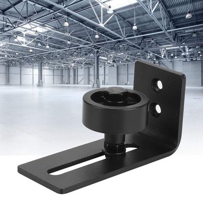 Spacnana Black Carbon Steel Barn Door Track, 4.8 x 2 x 2.6 in