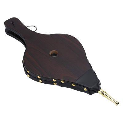 NINGANME Manual Fireplace Bellows, Wooden Hand Air Blower with Heat-Resistant Leather