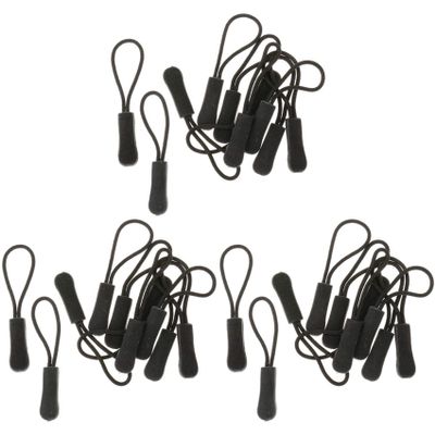 Tumintu 30 Anti-Slip Zipper Pulls - Black