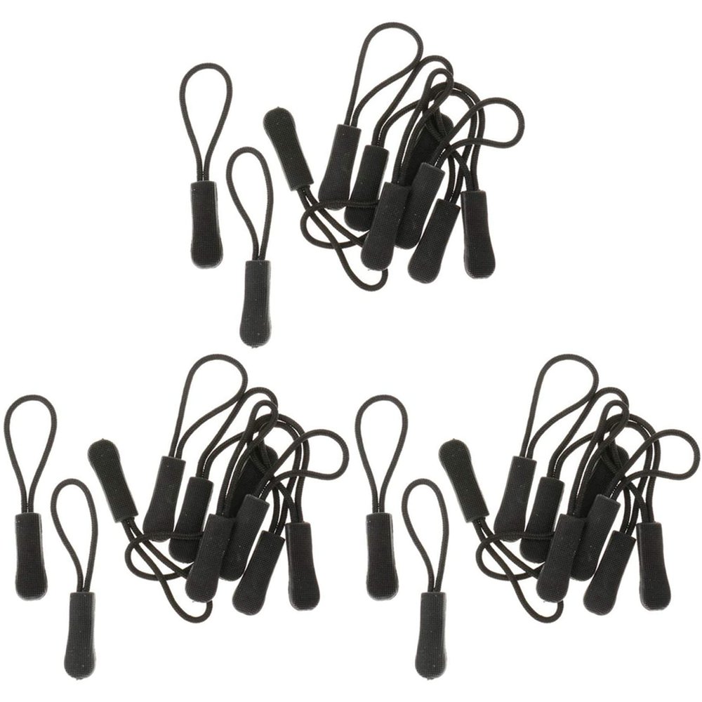 Tumintu 30 Anti-Slip Zipper Pulls - Black
