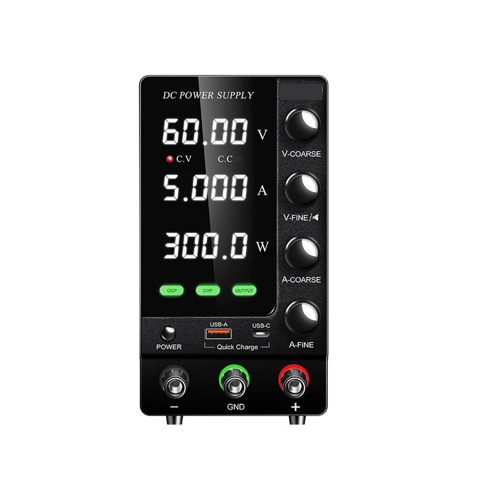 Variable DC Power Supply, 30 V 10 A, Adjustable Digital Display, Mini Lab Power Supply, Voltage Regulator (60 V 5 A / 120 V 3 A / 32 V 6 A, SPS-C605S Upgrade)