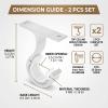 HuiLanYouSheng Curtain Rod Holders - 2 Pack view 3